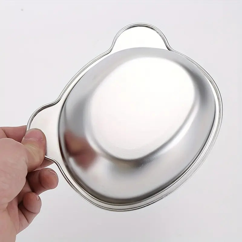 304 Stainless Steel Cat Bowl Set, Anti-Spill Pet Feeding Bowls Feeder, Easy Clean round Edges, Suitable for Senior/Cute/Kitten Cats