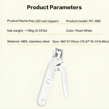 2-In-1 Led Cat Dog Nail Clipper & Nail Grinder with Lights,Rechargeable Pet Nail Trimmers with Nail File,Protective Guard,Quick Sensor,Pet Claw Clippers for Medium Small Dogs Cats Rabbits