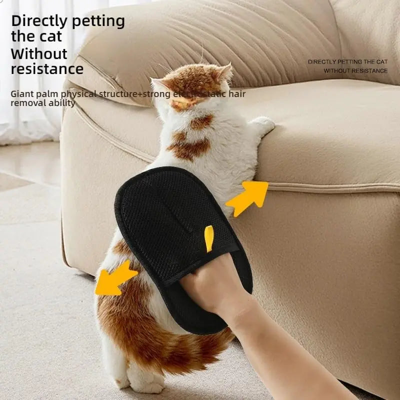 Pet Hair Removal Glove for Cats and Dogs, Flexible Surface Catches Loose Pet Fur Efficiently