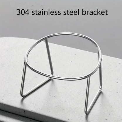 304 Stainless Steel Cat Bowl Set, Anti-Spill Pet Feeding Bowls Feeder, Easy Clean round Edges, Suitable for Senior/Cute/Kitten Cats